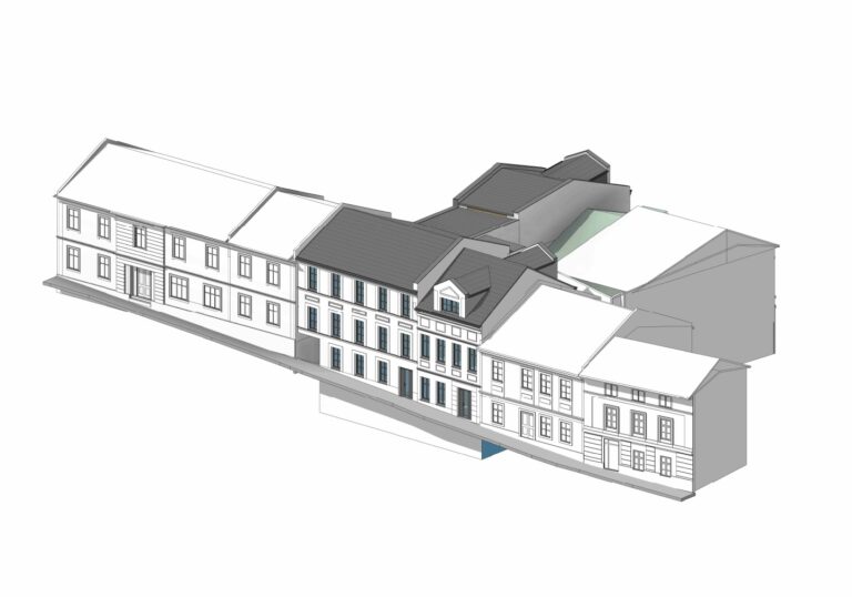 Zabudowa usługowo-mieszkaniowa w śródmieściu Cieszyna